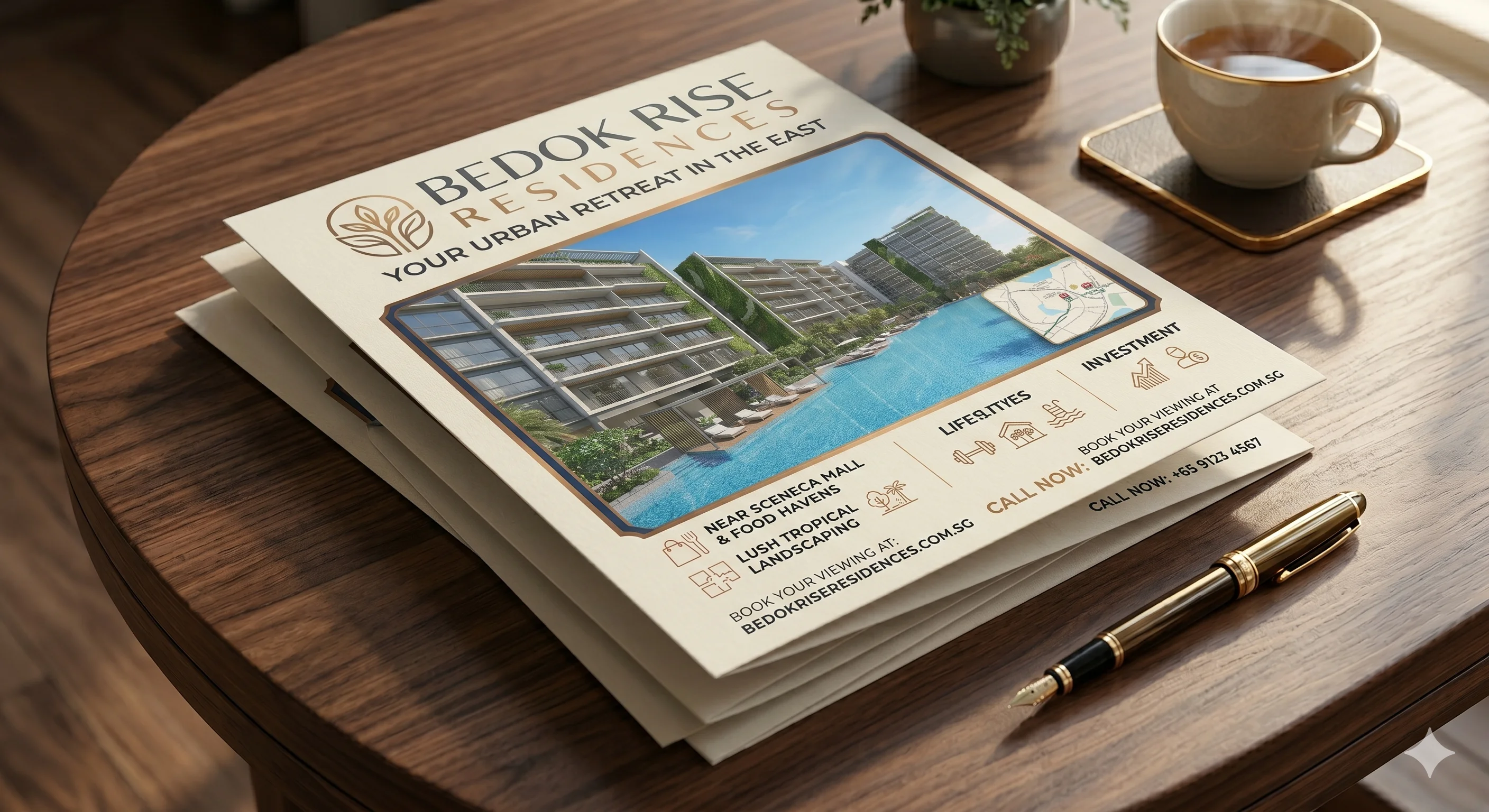 Bedok Rise Residences e-brochure cover — project overview, location map and investment summary